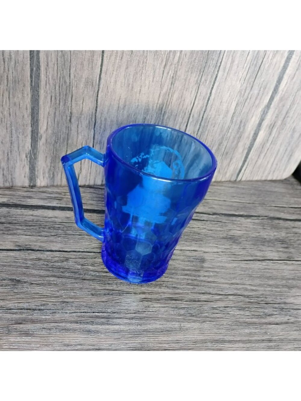 Shirley Temple Cup Cobalt Blue Depression Glass Wheaties Cereal Hazel Atlas Mug - Picture 8 of 8
